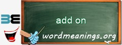 WordMeaning blackboard for add on